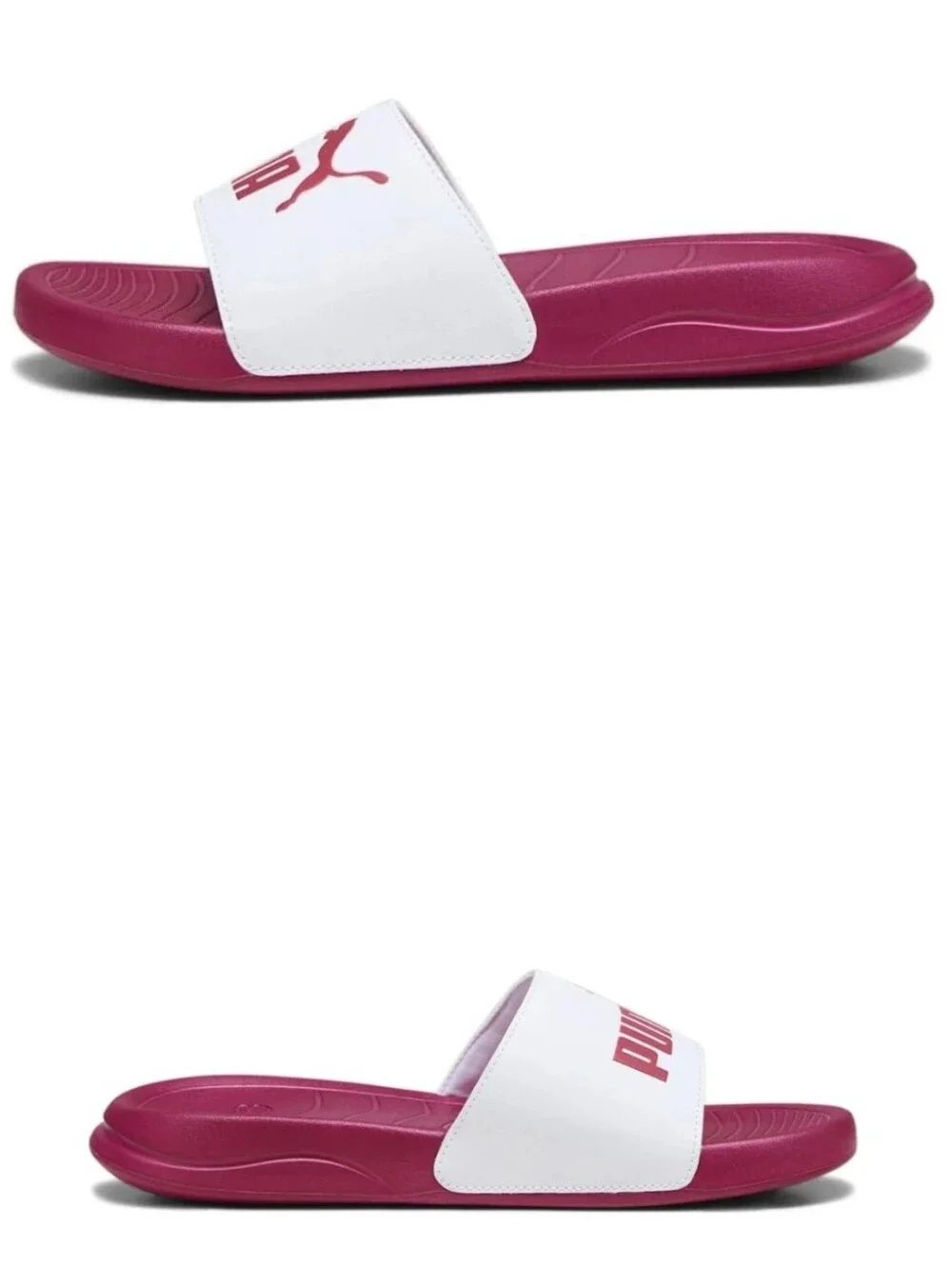 Puma PopCat 20 Slide Sandals- White/Pinktastic